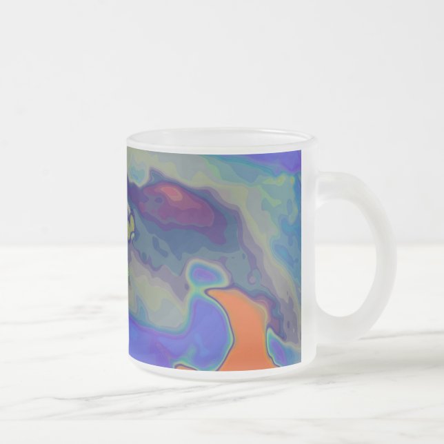 Caneca De Café Vidro Jateado Flor de maçã b/o/g (Direita)