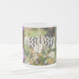 Caneca De Café Vidro Jateado Flores Borboletas Florescer Casamento Chuva de Bên