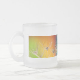 Caneca De Café Vidro Jateado Flores Dandelion Casamento Chuveiro Amor Pintura