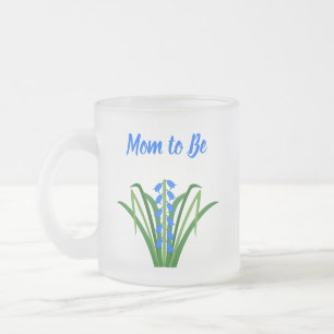 Caneca De Café Vidro Jateado Flores de Bluebell Menino Primavera Futuramae