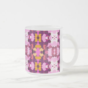 CANECA DE CAFÉ VIDRO JATEADO FLORES DE JARDIM
