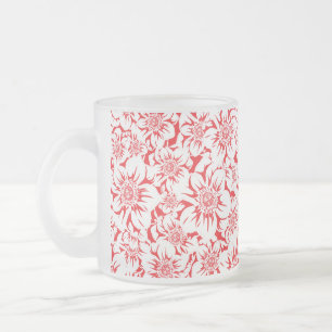 Caneca De Café Vidro Jateado Flores Mandala 8
