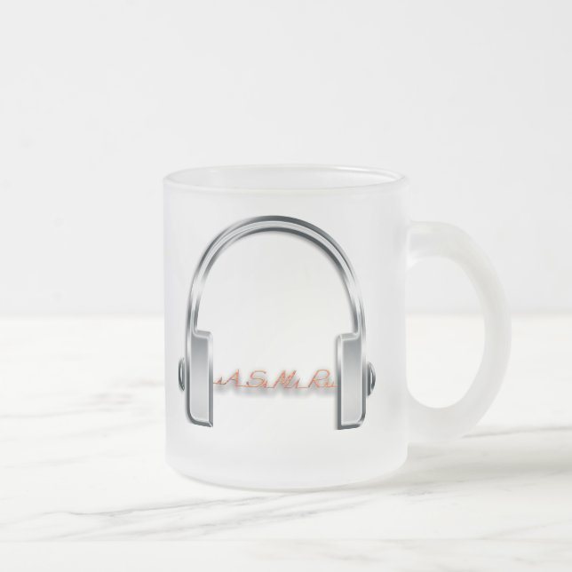 CANECA DE CAFÉ VIDRO JATEADO FONES DE OUVIDO ASMR (Direita)