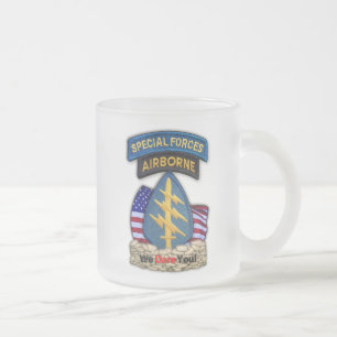 Caneca De Café Vidro Jateado forças especiais beretas verdes sfg patch gelado M