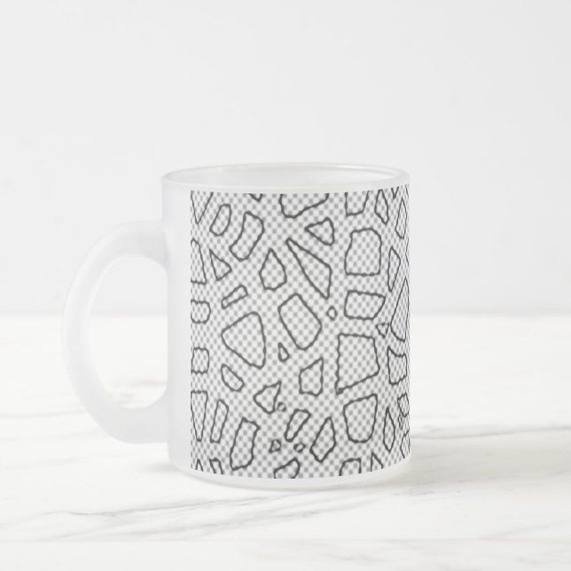 Caneca De Café Vidro Jateado Formas Diferentes (Esquerda)