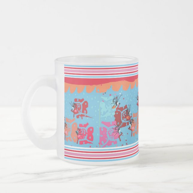 Caneca De Café Vidro Jateado Fosco (Esquerda)