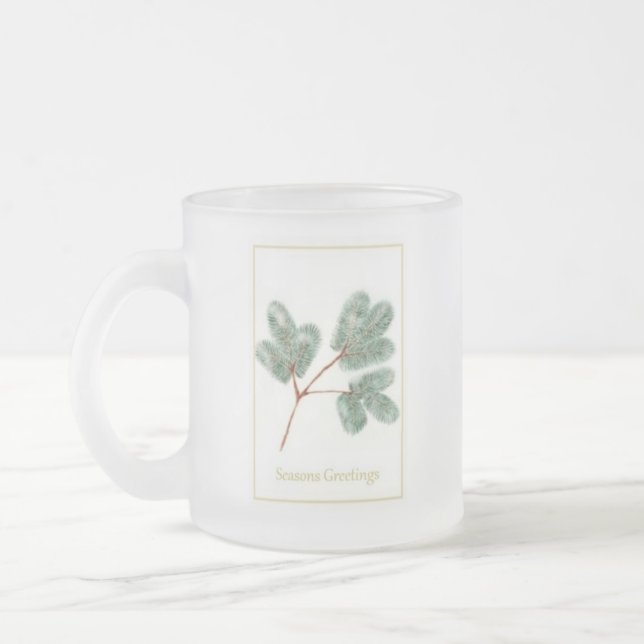 Caneca De Café Vidro Jateado Fosco (Esquerda)