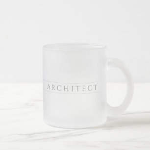 Caneca De Café Vidro Jateado FOSCO ARCHITECT Cama/ Cinza