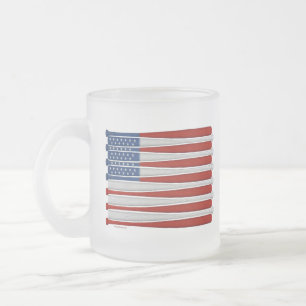 Caneca De Café Vidro Jateado Fosco Baseball America (EUA) - Coffee