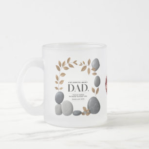 Caneca De Café Vidro Jateado fosco de 10 oz - Presente Elegante para o Pai