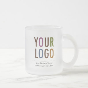 Caneca De Café Vidro Jateado fosco de 10 oz Vidro Mug Logotipo comercial Não mí