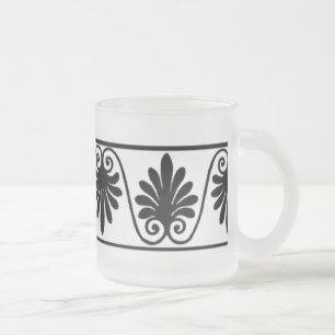 Caneca De Café Vidro Jateado Fosco de borda