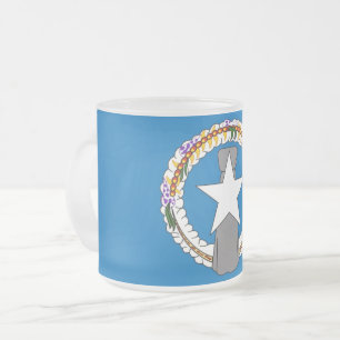 Caneca De Café Vidro Jateado Fosco de caneca de vidro pequena com bandeira Nort