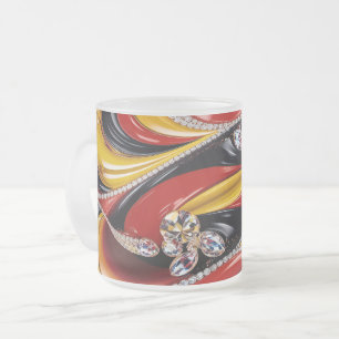 Caneca De Café Vidro Jateado Fosco de caneca de vidro pequena com cores belgas