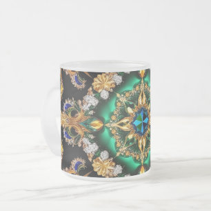 Caneca De Café Vidro Jateado Fosco de caneca de vidro pequena com cores brasile