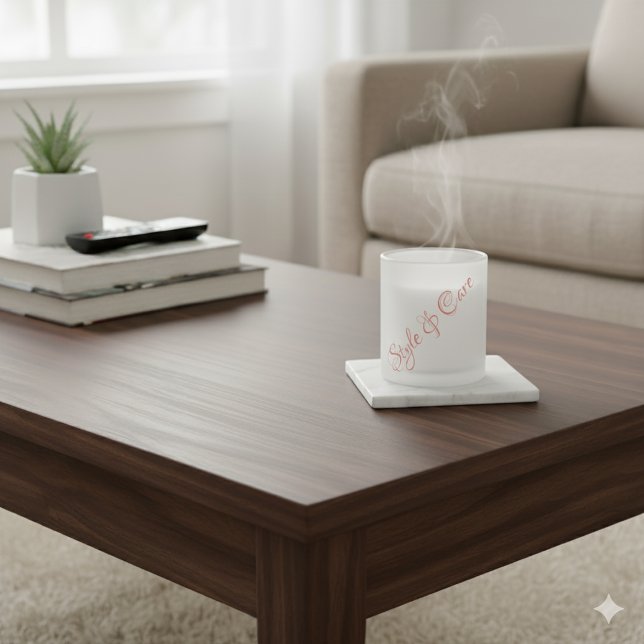 Caneca De Café Vidro Jateado Fosco de Estilo e Cuidados (Criador carregado)