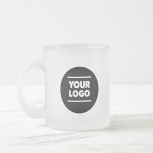 Caneca De Café Vidro Jateado Fosco de logotipo personalizado - Mug de vidro