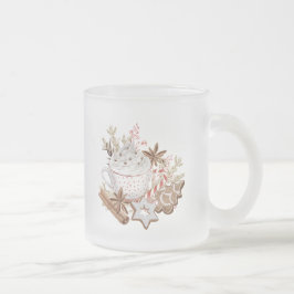 Caneca De Café Vidro Jateado Fosco de Natal Coffee Mug