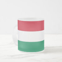 Fosco de pequena caneca de vidro com bandeira da H