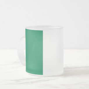 Caneca De Café Vidro Jateado Fosco de pequena caneca de vidro com bandeira da N