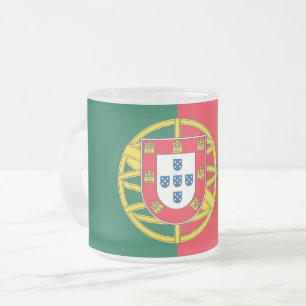 Caneca De Café Vidro Jateado Fosco de pequena caneca de vidro com bandeira de P