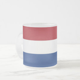 Caneca De Café Vidro Jateado Fosco de pequena caneca de vidro com bandeira dos 