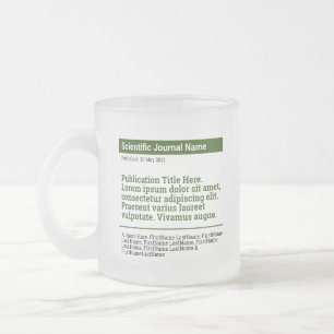 Caneca De Café Vidro Jateado Fosco de Publicação Personalizada - Lama Verde