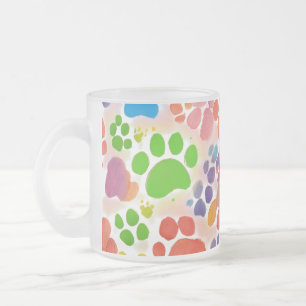 Caneca De Café Vidro Jateado Fosco De Vidro - Impressões Ecléticas Em Animais (