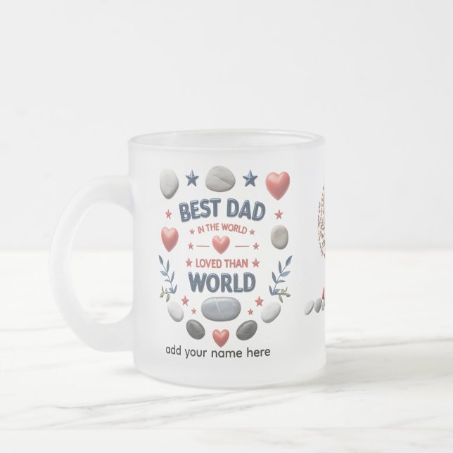 Caneca De Café Vidro Jateado fosco de vidro personalizado de 10 oz (Esquerda)