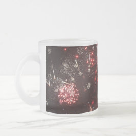 Caneca De Café Vidro Jateado Fosco Fireworks Mugs