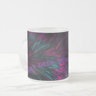 Caneca De Café Vidro Jateado Fosco Glass Love Mug