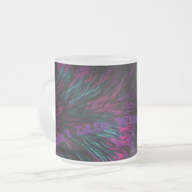 Caneca De Café Vidro Jateado Fosco Glass Love Mug (Frente Esquerda)