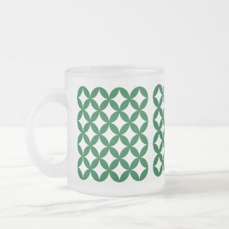 Caneca De Café Vidro Jateado Fosco Green Shippo