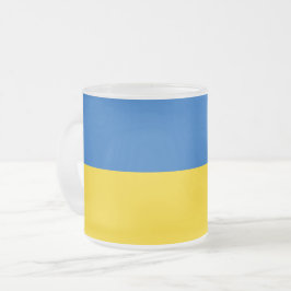 Caneca De Café Vidro Jateado Fosco pequena caneca de vidro com bandeira da Ucrâ