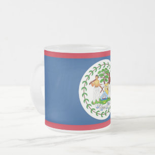 Caneca De Café Vidro Jateado Fosco pequena caneca de vidro com bandeira de Beli