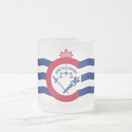 Caneca De Café Vidro Jateado Fosco pequena caneca de vidro com bandeira de Cinc