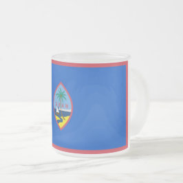 Caneca De Café Vidro Jateado Fosco pequena caneca de vidro com bandeira de Guam