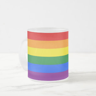 Caneca De Café Vidro Jateado Fosco pequena caneca de vidro com bandeira do Orgu