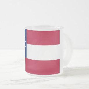 Caneca De Café Vidro Jateado Fosco pequeno caneca de vidro com bandeira da Geó