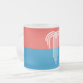 Caneca De Café Vidro Jateado Fosco pequeno caneca de vidro com bandeira de Kans