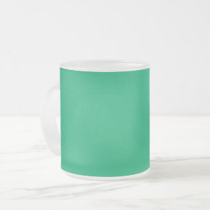 Caneca De Café Vidro Jateado Fosco Verde Emerald Personalizado
