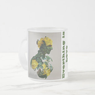 Caneca De Café Vidro Jateado Fosco Vidro