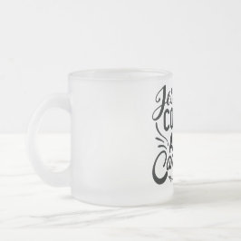 Caneca De Café Vidro Jateado Fosco Vidro