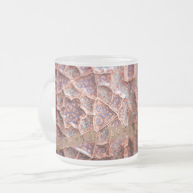 Caneca De Café Vidro Jateado Fosco Vidro (Frente Esquerda)