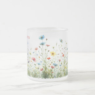 Caneca De Café Vidro Jateado Fosco Vidro Maçã Meu Lugar Mais Batido