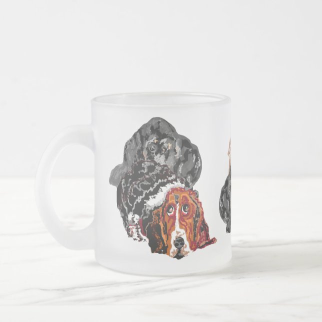 Caneca De Café Vidro Jateado Fosco Vidro Mug : Sai a Sede (Esquerda)