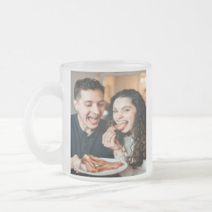 Caneca De Café Vidro Jateado Foto de comer bacon Personalizar