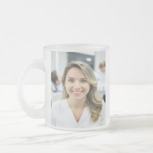 Caneca De Café Vidro Jateado Foto de Dentista Personalizar Customizar