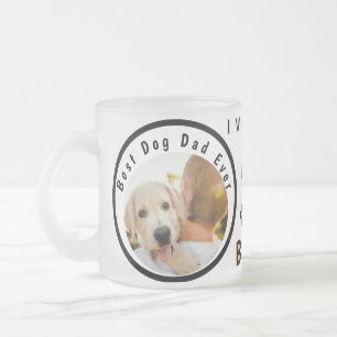 Caneca De Café Vidro Jateado Foto personalizada de Pet do melhor Pai do mundo