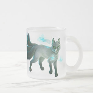 Caneca De Café Vidro Jateado Fox e fadas